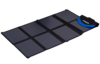 Mobile solar panel with recharger and adapter cable for lithium battery